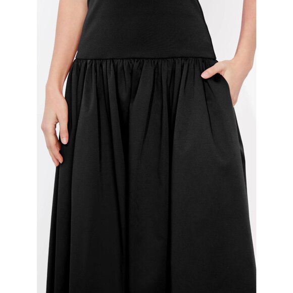 Alice + Olivia Oriana Black Drop Waist Midi Dress 0 NWT $395 - Picture 2 of 9